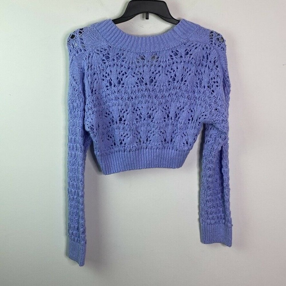 Free People $128 Chloe Cropped Cardigan Sweater - Picture 4 of 5